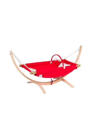 Holmen Fethiye Cibinlikli Ahşap Hamak Kırmızı