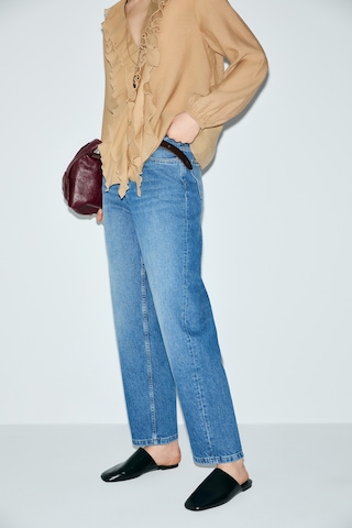 Lufian Lotus Kadın Denim Mom Fıt- Yüksek Bel Mavi Mavi 121200009100300