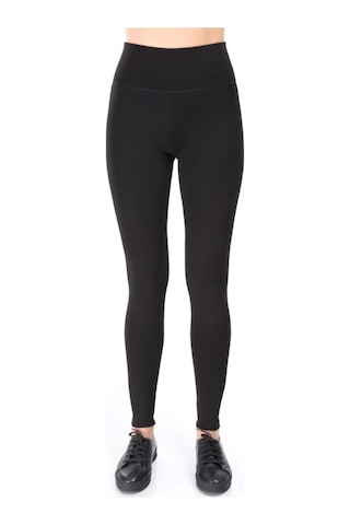 Incebelli Kadın Siyah Yüksek Bel Toparlayıcı Örme Taytsiyahm Siyah