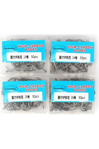 Ranyeek 100 Adet 10 Numara Yüksek Karbon Çelik Işını Bandıklı, Dairesi Ve Tıkaçlı Dayanıklı Balık İğnesi - Deniz, Nehir, Baraj Uygun