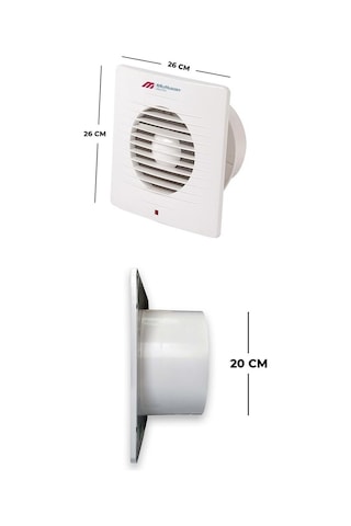 Mutlusan ASP200 Banyo ve Tuvalet Aspiratörü 200 MM