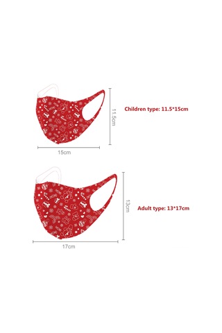 Dianziye Noel Temalı Buz İpek Maske - Erkek/kadın Kullanıma Uygun, Nefes Alınabilir, Yıkama Uygun, Rahat Ve Koruyucu 1.5 M