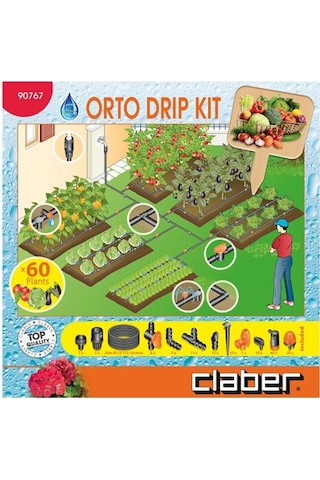 Claber 90767 Orto Drıp Sulama Kiti -60 Bitki Için