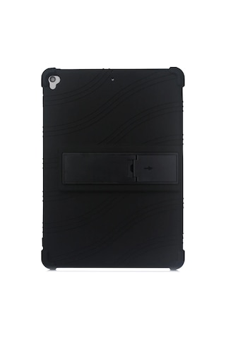 Apple Uyumlu iPad 7 10.2 İnch- Apple Uyumlu iPad Air 3 10.5 İnch Kılıf Standlı Darbe Emici Silikon Kılı - Hs08374382-8 Pembe Arka Kapak