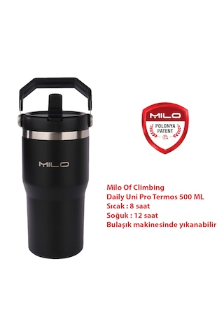 Milo Of Climbing Daily Unipro 500 Ml Çelik Termos Siyah