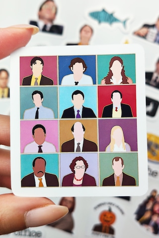 The Office Sticker Paketi 25 Parça Kaliteli Su Geçirmez Etiket Seti Çok Renkli