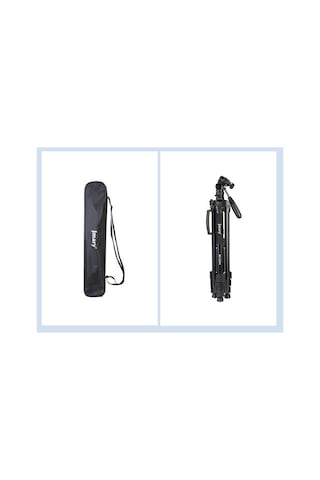 Jmary KP2294 Tripod 164 cm 3 Kademeli Çok Fonksiyonlu Profesyonel - ZORE-262651 Siyah