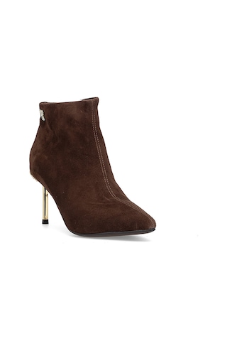 Guja 25k417 Kadın Hakiki Deri Topuklu Bot Kahverengi Kahverengi