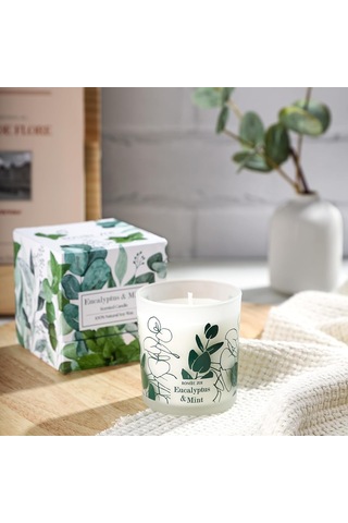 Kokulu Mum - Okaliptüs Ve Nane - 6oz Aromaterapi Soya Balmumu Kavanoz Mum Ev İçin, Kadınlar İçin Hediyeler - 170g Diğer