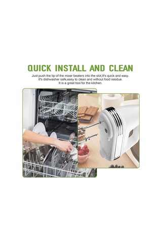 Cuisinart Sol Ve Sağ Turbo Stil Çırpıcılar İçin El Mikseri Çırpıcılar, Gümüş