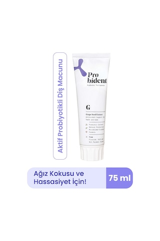 Probident Üzüm Çekirdeği Özütü İlaveli Probiyotik Diş Macunu 75 ML