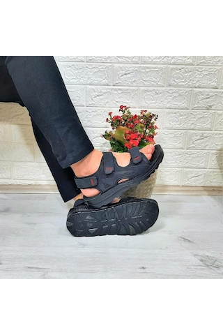 Fiyra Gnpl Siyah Rahat Erkek Günlük Sandalet 001