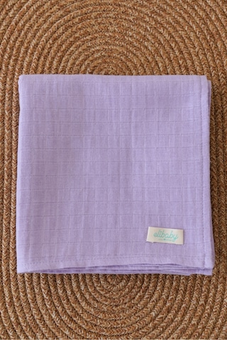 Organik Pamuk Çift Katlı Müslin Örtü Lavanta 75x85 CM Lavanta