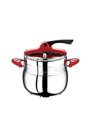 Oms Çelik Düdüklü Tencere 9 Litre Ve Mehtap Teflon Sahan 18 Cm Kırmızı