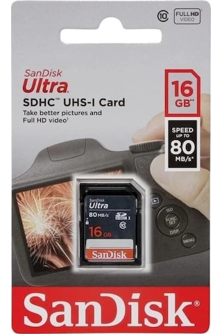 Sandisk Sdsquns 16gb 80mb/s Sd Kart