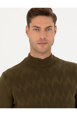 Pierre Cardin Erkek Haki Triko Kazak 50278099-vr027 Haki
