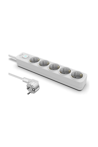 Inca Ipw-44gb 5 Port Akım Korumalı Led Tuşlu Priz 1.5m - Beyaz