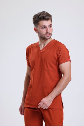 Likralı Üniforma Unisex Kiremit