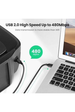 Ebitda 5 Metre Usb 2.0 Tip B Yazıcı Kablosu Ugreen, Yazıcı, Tarayıcı, Sunucu Bağlantısı İçin Ideal, Yüksek Hızlı, Geniş Uyumluluk