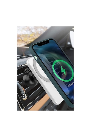 Magsafe Kablosuz Araç İçi Şarj Aleti 15w Manyetik Telefon Tutucu Apple iPhone Uyumlu 03095220