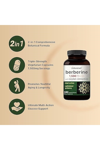 Naturebell Berberine 1500 MG 240 Tablet