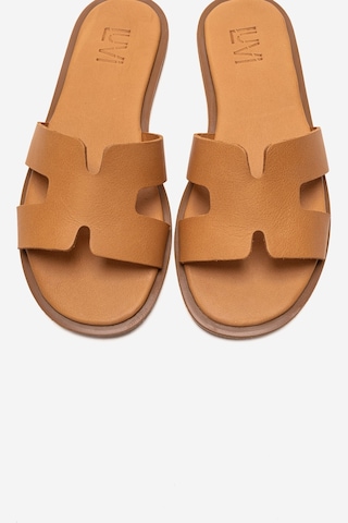 Luvishoes Bıora Taba Hakiki Deri Kadın Terlik