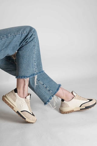Bestello Bağcıklı Termo Taban Sneaker 101-24614-08 Kadın Ayakkabı Bej