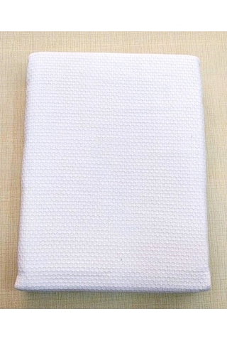 Lapenya Lüks Çift Kişilik Bal Peteği Pamuk Pike (200X240)-Beyaz