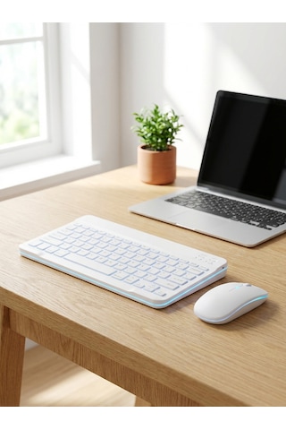 Kablosuz Bluetooth Klavye Mouse Seti Şarj Edilebilir