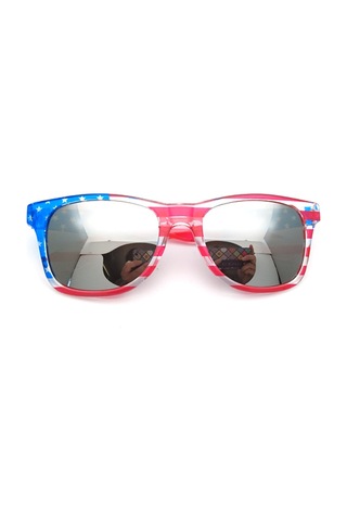 Patriotic Clear Frames Klasik Amerikan Bayrağı Güneş Gözlüğü B Çok Renkli