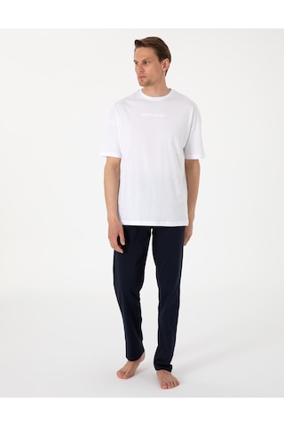 Pierre Cardin Erkek Beyaz Pijama Takım 50314419-600 Beyaz