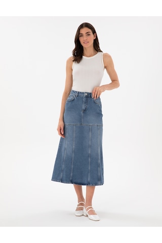 Pierre Cardin Kadın Mavi Etek Jean 50301321-vr036 Mavi