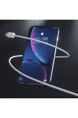 Lenyes Lc526 Type-c To Type-c Akıllı Çip Koruma Özellikli Data Ve Şarj Kablosu 60w 1.2m Beyaz Beyaz