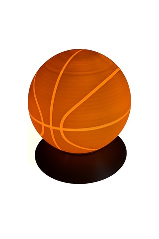 Basketbol Topu Tasarımlı Led Masa Lambası Turuncu
