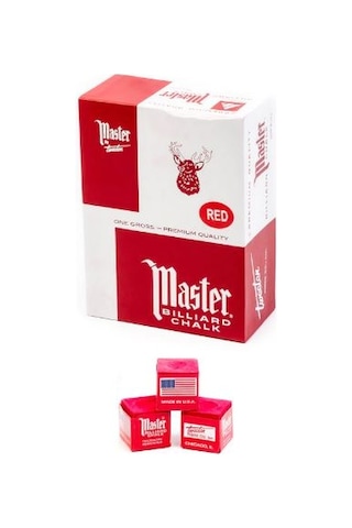 Master 144'lü Kırmızı Bilardo Tebeşiri
