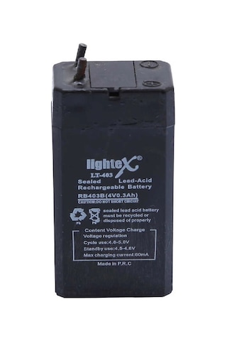 Mep Lightex Lt-403 4v 0.3ah Işıldak Fener Aküsü Najmaddin