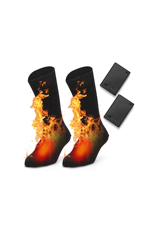 Yifomall Pilates Çorap - Erkek Ve Kadın İçin Şarj Edilebilir Isıtmalı Kış Çorapları, Kampçılık Ve Motosiklet Çok Renkli