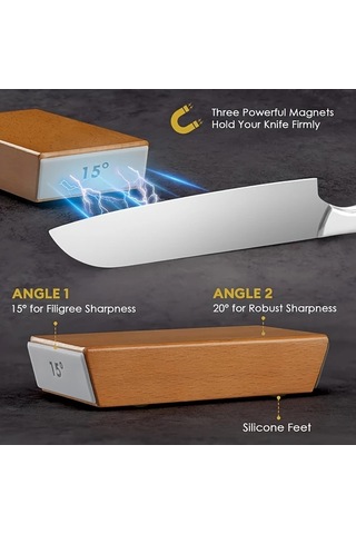 Xuweiwei Siyah Elmas 400 1000 Manyetik Elmas Bıçak Bileyici 15 20 Derece Açı Rulosu Demir Malzeme Şarj Edilmemiş Güç Modu Ahşap İşleme Mutfak Taşlama Sistemi