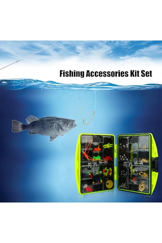 Jeehugo Balık Tutma Aksesuarları Seti: Çeşitli İğneler, Dairesel Boncuklar, Ağırlıklar Ve Bağlantılar - Taşınabilir Plastik Kutulu Olta Malzemeleri