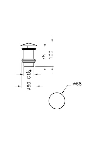 Vitra A45145 Yuvarlak Süzgeç - Universal - Krom