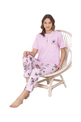 Abbas Erdem Erdem Kısa Kollu Pijama Takımı Dfn005 PEMBE
