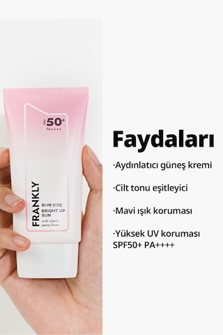 Frankly Ton Eşitleyici Ve Aydınlatıcı Bright Up Güneş Kremi SPF50+ 50 ML
