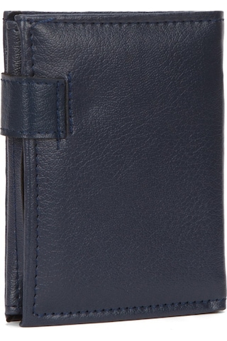 Tuldar Erkek Deri Bozuk Para Hazneli Kartlık Cüzdan 10x12cm Tul515 - Lacivert - Beyaz