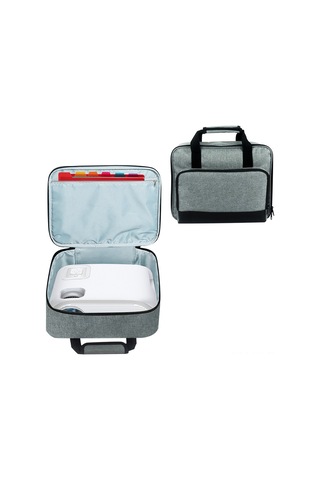 Vkemall Projektör Çantası, Oxford Kumaş, 36x28x10 Cm, Çoklu Bölmeli, Taşıma Kemerli, Elektronik Aksesuarları Korur Vs240, Mh530fhd Vb. Uyumlu