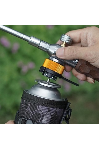 Suntek Bahçe Sırt Çantasıyla Seyahat Tencere Için Kamp Sarı Gaz Tankı Adaptörü Sarı