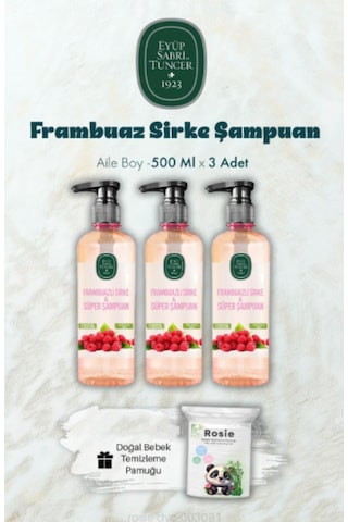 500 Ml Frambuaz Sirke Şampuan X 3 Ve Rosıe Hediyeli Tüm Saçlar
