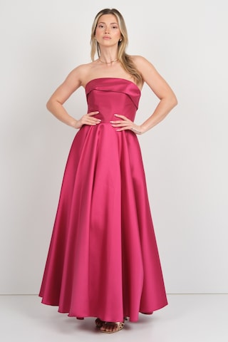 Doridorca Kadın Straplez Uzun Abiye Elbise 6068 Vişne Vişne