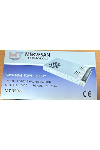 Mervesan Mt-350-5 5 Volt 70 Amper Metal Slim Kasa Adaptör