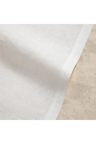 Mudo Home Fısh Nakışlı Keten Runner 45x130 696123