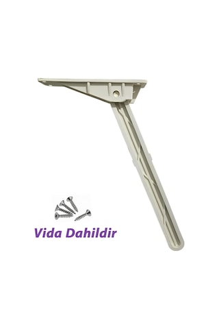 4 Adet Katlanabilir Beyaz Yer Sofra Ayağı Katlanır Yer Sofrası Sini Altı Plastik Ayak 22 Cm